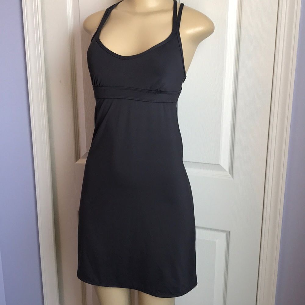 Athleta Swim Dress Skirt Swimsuit XS Black